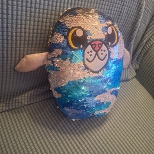 Shimmeez Sparkling Shimmering Sequin Plush Jenni The Seal 8 Inch